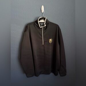 Vegas Golden Knights Antigua Black Quarter-Zip Pullover